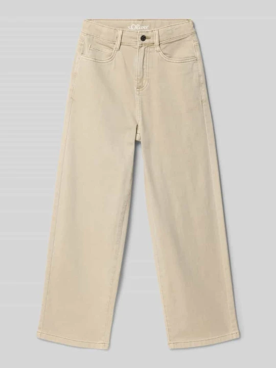 Zdjęcie produktu Spodnie o kroju slim fit o szerokim kroju z mieszanki bawełny Model 'BAGGY' s.Oliver Beżowy
