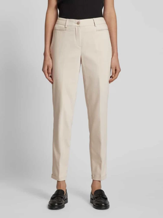Zdjęcie produktu Spodnie o kroju slim fit w kant model ‘Denise’ Gardeur Piaskowy