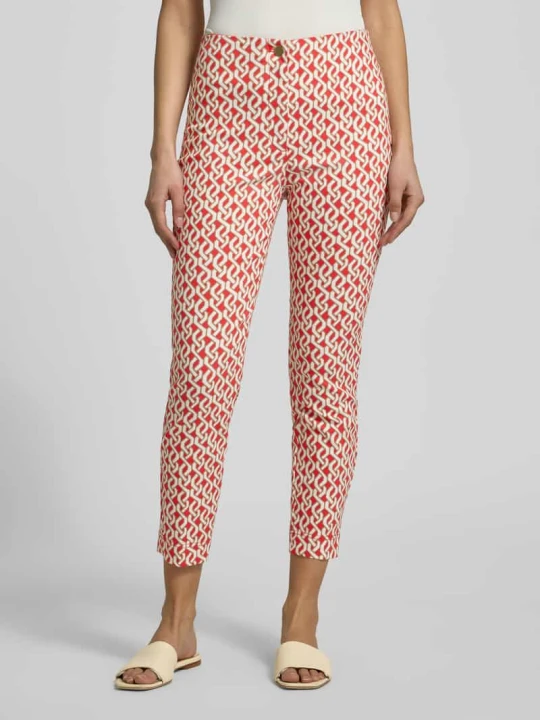 Zdjęcie produktu Spodnie o kroju slim fit w skróconym kroju Christian Berg Czerwony