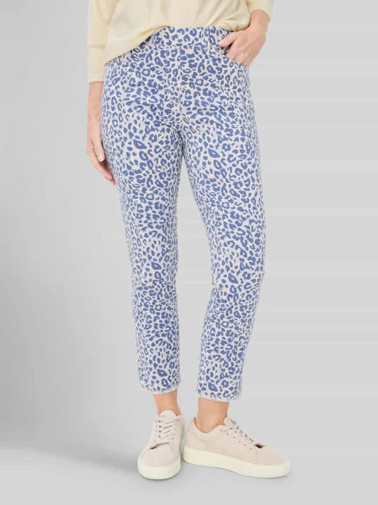 Zdjęcie produktu Spodnie o kroju slim fit, wąskie, z mieszanki bawełny Raphaela By Brax Niebieski