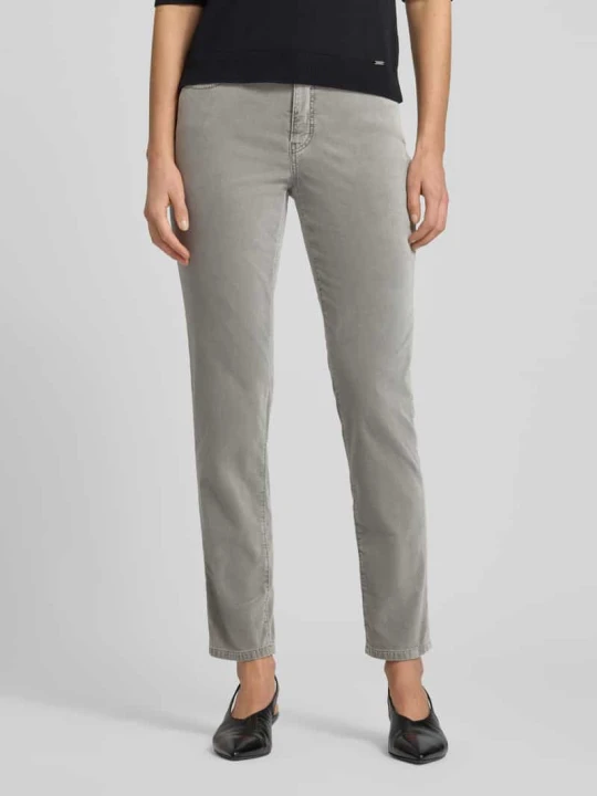 Zdjęcie produktu Spodnie o kroju slim fit z 5 kieszeniami Marc Cain Jasnoszary