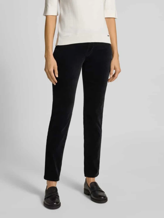 Zdjęcie produktu Spodnie o kroju slim fit z 5 kieszeniami Marc Cain Czarny