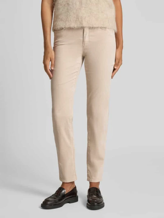 Zdjęcie produktu Spodnie o kroju slim fit z 5 kieszeniami Marc Cain Piaskowy