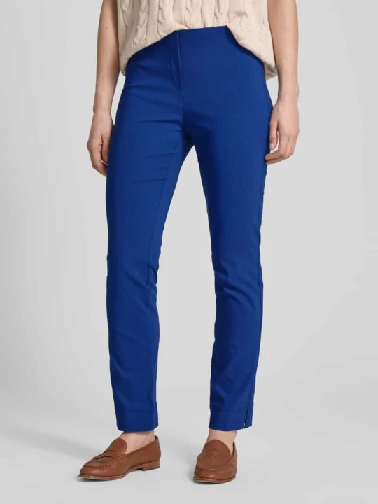 Zdjęcie produktu Spodnie o kroju slim fit z elastycznym paskiem model ‘INA’ STEHMANN Niebieski