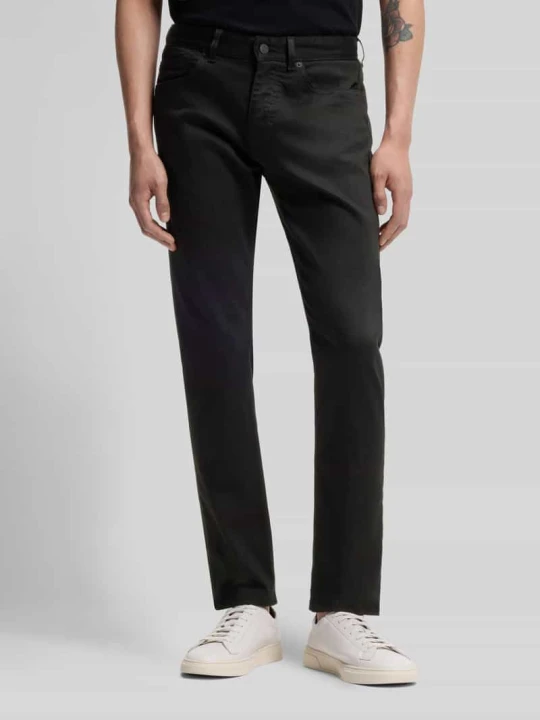 Zdjęcie produktu spodnie o kroju slim fit z mieszanka wiskozy w 5 kieszeni model 'P-DELAWARE5' Boss czarny