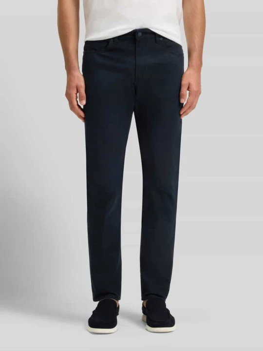 Zdjęcie produktu Spodnie o kroju slim fit z mieszanki bawełny model ‘DELAWARE5’ Boss Granatowy