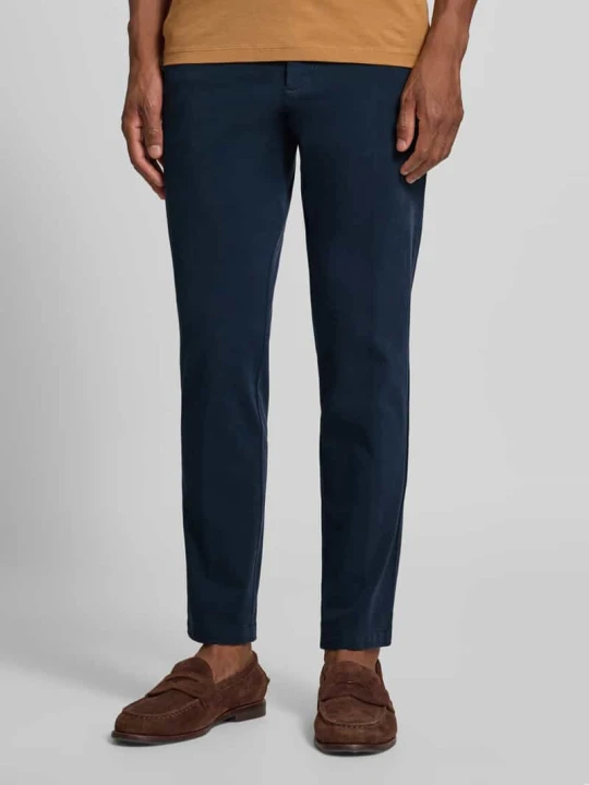 Zdjęcie produktu Spodnie o kroju slim fit z mieszanki bawełny model ‘KAITON1’ Boss Granatowy