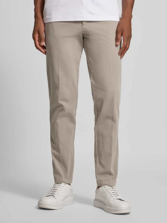 Zdjęcie produktu Spodnie o kroju slim fit z mieszanki bawełny model ‘KAITON1’ Boss Beżowy