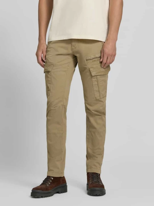 Zdjęcie produktu Spodnie o kroju slim fit z mieszanki bawełny w stylu cargo PME Legend Beżowy