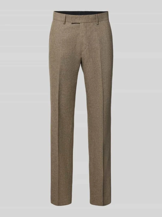 Zdjęcie produktu Spodnie o kroju slim fit z mieszanki wełny z domieszką bawełny model 'Tenuta' Tiger Of Sweden Beżowy