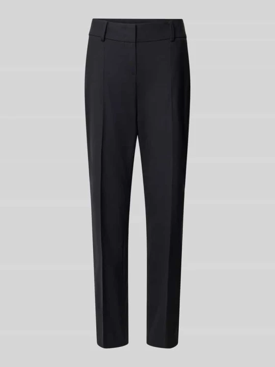 Zdjęcie produktu Spodnie o kroju slim fit z mieszanki żywej wełny i elastanu z kantami Windsor Granatowy