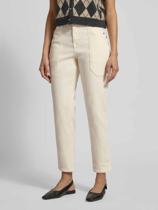 Zdjęcie produktu Spodnie o kroju slim fit z naszywanymi kieszeniami Model 'Iowa' MAC Złamany biały