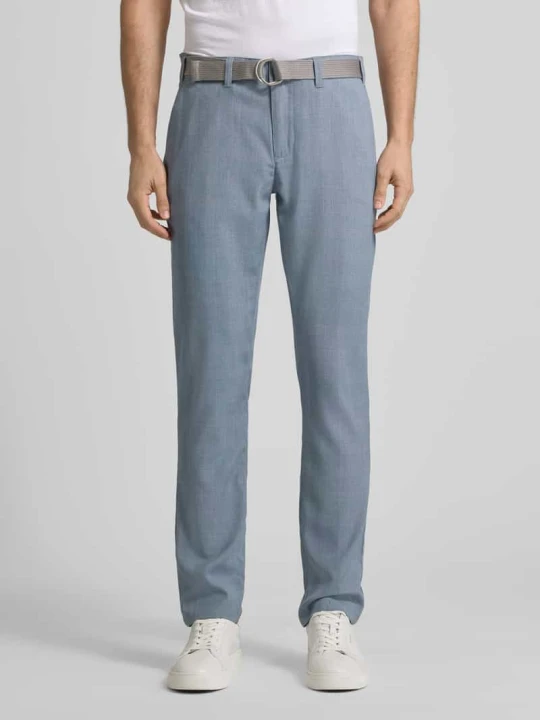 Zdjęcie produktu Spodnie o kroju slim fit z paskiem MCNEAL Królewski niebieski