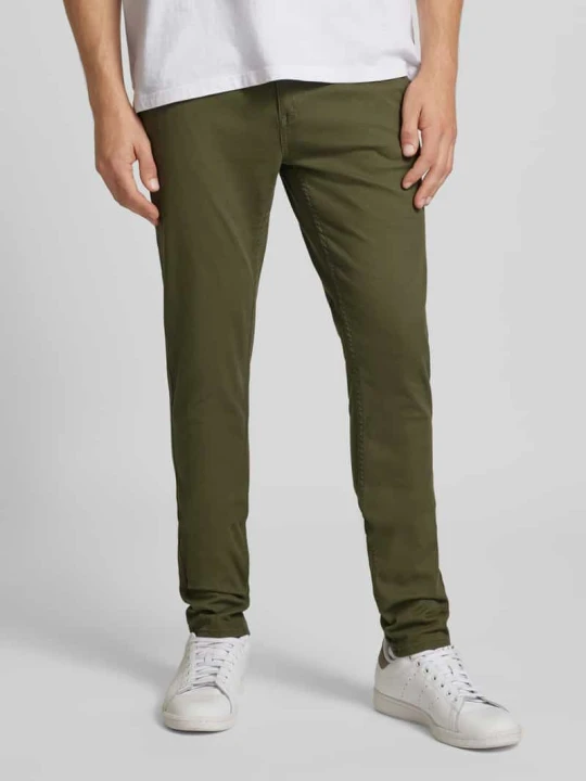 Zdjęcie produktu Spodnie o kroju slim fit z kieszenią wsuwaną i kieszeniami z tyłu model 'NATAN' Blend Oliwkowy