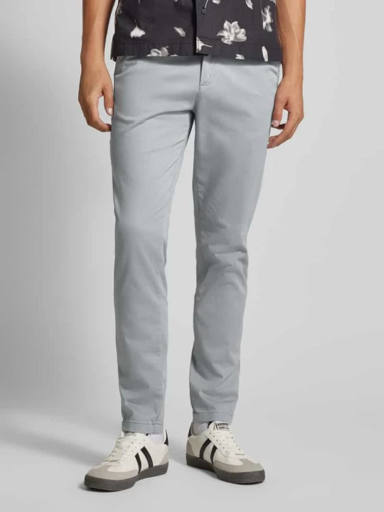 Zdjęcie produktu Spodnie o kroju slim fit z wpuszczanymi kieszeniami model ‘MARCO BOWIE’ Jack&Jones Srebrny