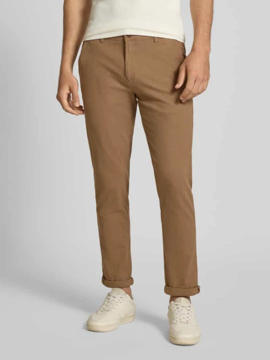 Zdjęcie produktu Spodnie o kroju slim fit z wpuszczanymi kieszeniami model ‘MARCO’ Jack&Jones Beżowy