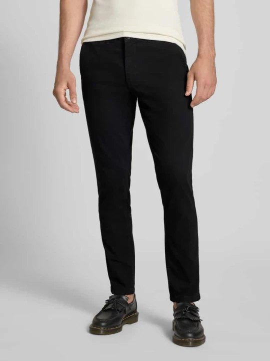 Zdjęcie produktu Spodnie w kroju slim fit z kieszeniami bocznymi model 'MARCO' Jack&Jones Czarny