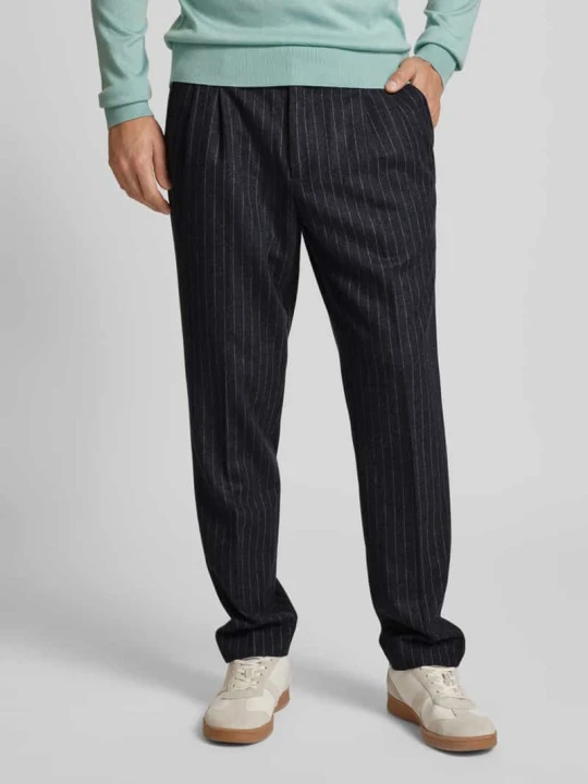 Zdjęcie produktu Spodnie o kroju slim fit z zakładkami w pasie Scotch & Soda Antracytowy