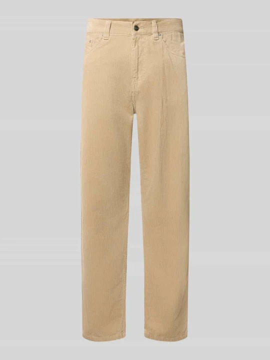 Zdjęcie produktu Spodnie o kroju straight fit z czystej bawełny w imitacji sztruksu Carhartt WIP Beżowy