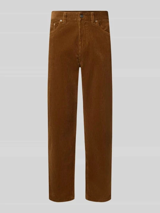 Zdjęcie produktu Spodnie o kroju straight fit z czystej bawełny w imitacji sztruksu Carhartt WIP Średniobrązowy