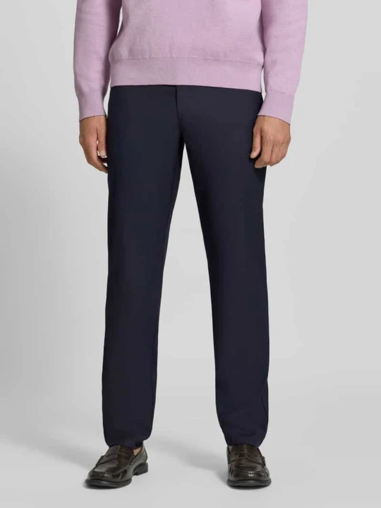 Zdjęcie produktu Spodnie o kroju straight fit z dodatkiem wiskozy Armani Exchange Ciemnoniebieski