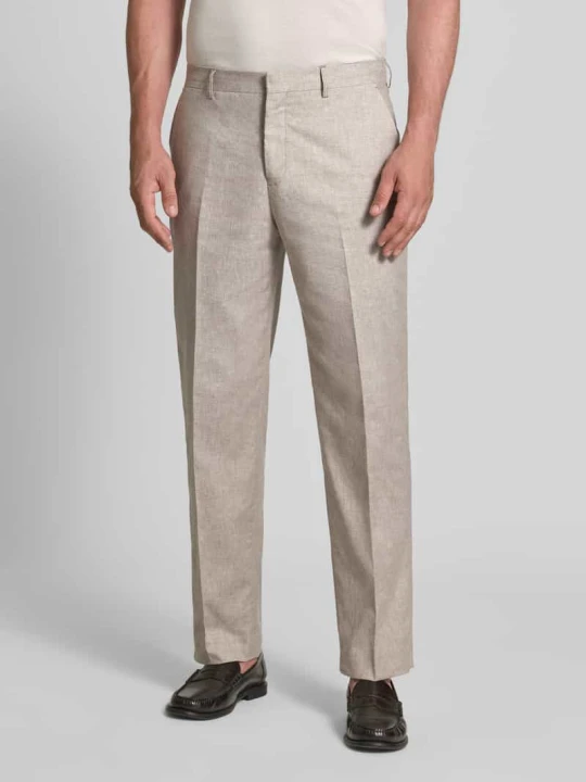 Zdjęcie produktu Spodnie o kroju straight fit z mieszanka lnu model 'Wesley' Matinique Jasnoszary