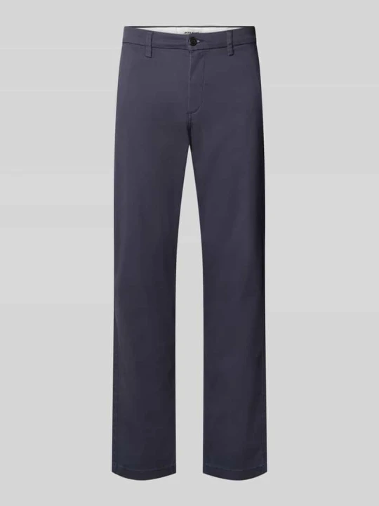 Zdjęcie produktu Spodnie o kroju straight fit z mieszanki bawełny model 'Kane' Jack&Jones Ciemnoniebieski