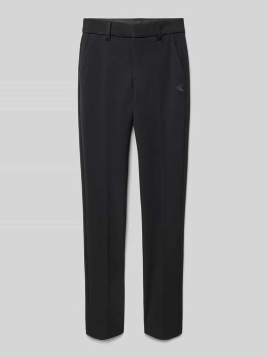 Zdjęcie produktu Spodnie o kroju tailored fit z mieszanki wiskozy z zakładkami w pasie model ‘PUNTO’ Calvin Klein Jeans Czarny