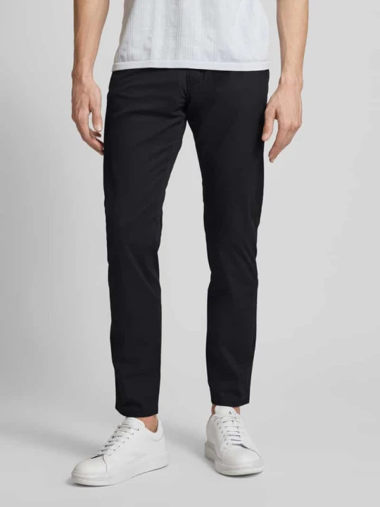 Zdjęcie produktu Spodnie o kroju tapered fit z 5 kieszeniami model ‘Lyon’ Pierre Cardin Czarny
