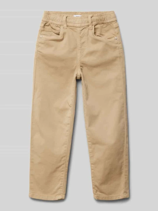 Zdjęcie produktu Spodnie o kroju tapered fit z 5 kieszeniami model ‘SILAS’ NAME IT Écru
