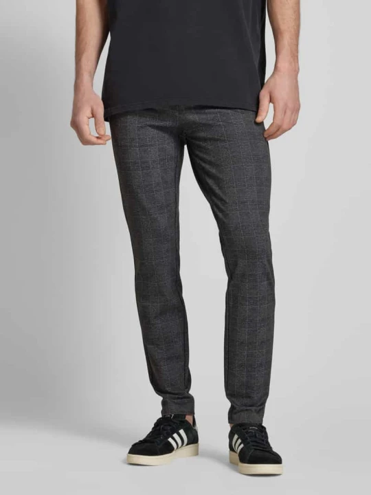 Zdjęcie produktu Spodnie o kroju tapered fit z dodatkiem streczu model ‘Mark’ Only & Sons Czarny