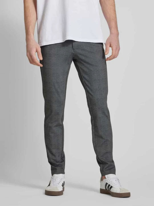Zdjęcie produktu Spodnie o kroju tapered fit z dodatkiem streczu model ‘Mark’ Only & Sons Antracytowy
