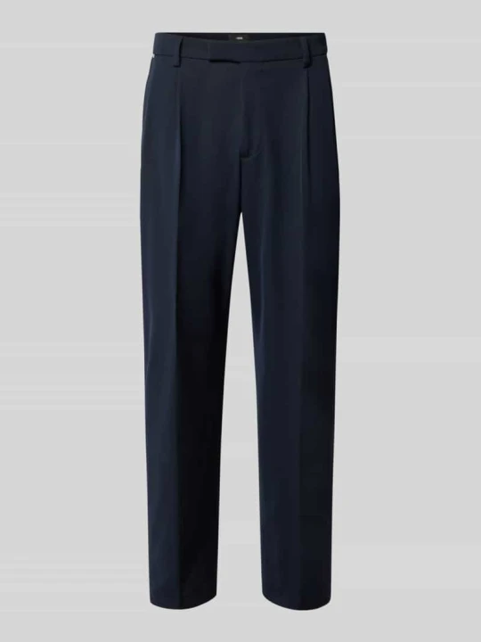 Zdjęcie produktu Spodnie o kroju tapered fit z dodatkiem wiskozy model 'Servo' CINQUE Granatowy