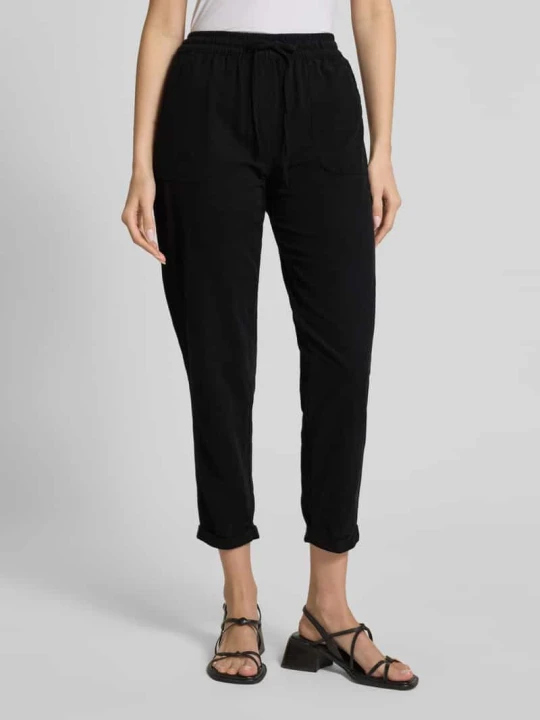 Zdjęcie produktu Spodnie o kroju tapered fit z wpuszczanymi kieszeniami model ‘Cissie’ Soyaconcept czarny
