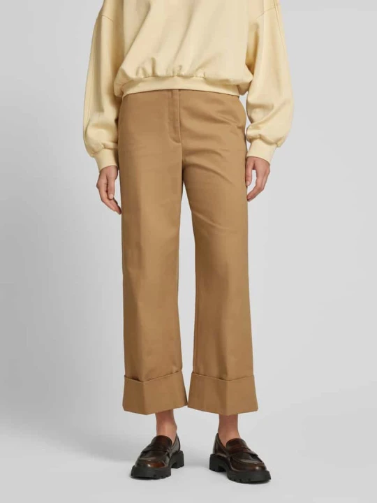 Zdjęcie produktu Spodnie o kroju tapered fit ze szlufkami na pasek INFLUENCER'S CHOICE BY P&C* Jasnobrązowy