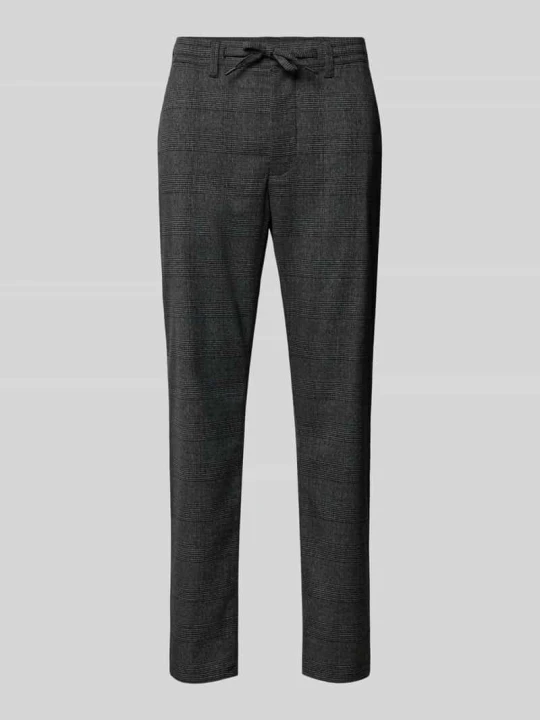 Zdjęcie produktu Spodnie o kroju tapered z wiązanym paskiem model 'JASON' MCNEAL Ciemnoszary