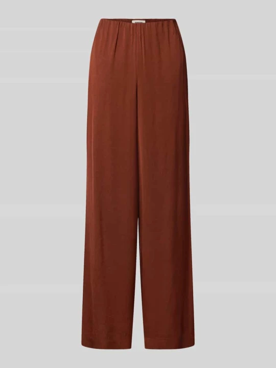 Zdjęcie produktu Spodnie o kroju wide fit z elastycznym pasem model 'Tweezer' Drykorn Orzechowy