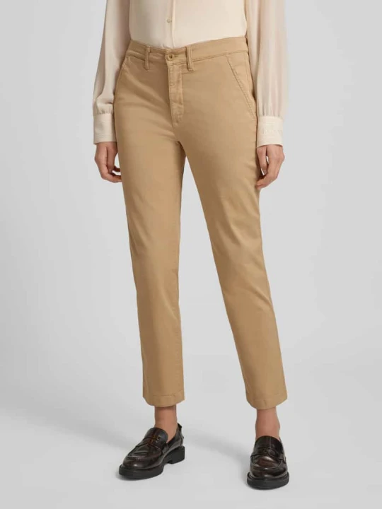 Zdjęcie produktu Spodnie o kroju slim fit w skróconym kroju model 'GABBY' Lauren Ralph Lauren Beżowy