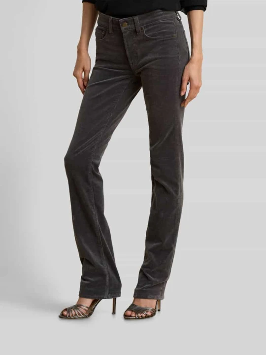 Zdjęcie produktu Spodnie z prostymi nogawkami z mieszanki bawełny Lauren Ralph Lauren Antracytowy