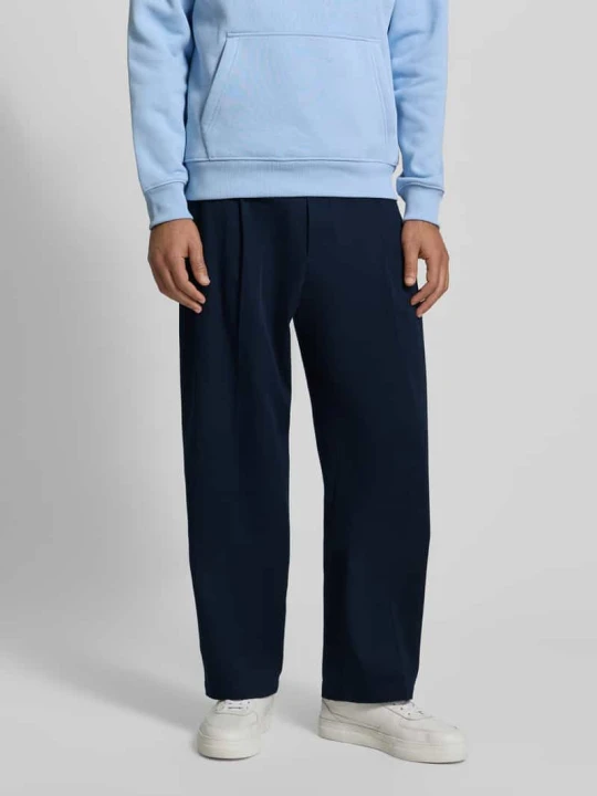 Zdjęcie produktu Spodnie o szerokim kroju z czystej bawełny model ‘MURRAY’ Tommy Hilfiger Granatowy