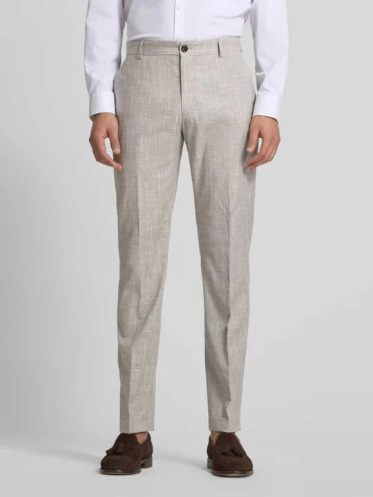 Zdjęcie produktu Spodnie od garnituru męskie JOOP! Collection;Elastyczna mieszanka bawełny z dodatkiem wełny;Krój regular fit;Model ‘Hank’;Szlufki;Wpuszczane kieszenie;Szerokość Beżowy