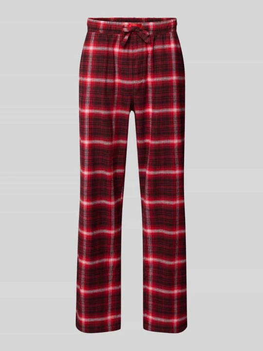 Zdjęcie produktu Spodnie od piżamy Comfort Fit z czystej bawełny model „LOUK” Hugo Bordowy