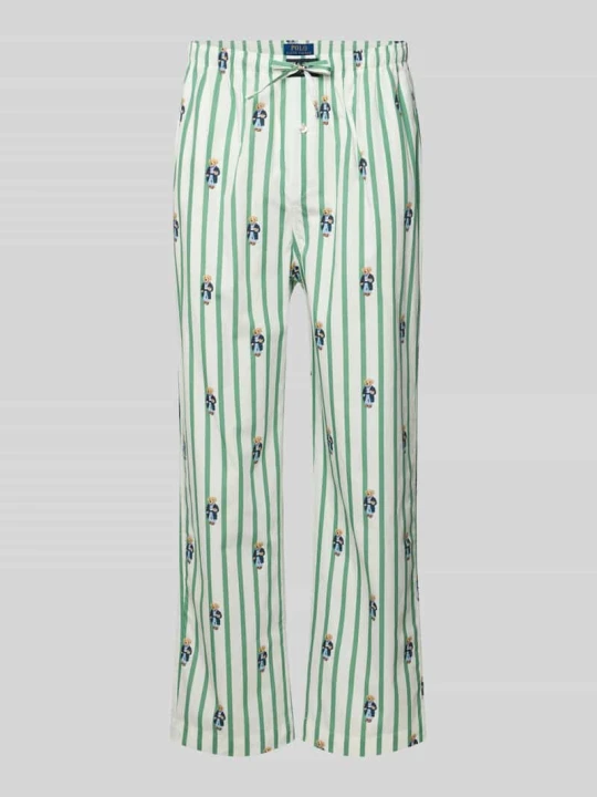 Zdjęcie produktu spodnie od piżamy o kroju comfort fit z czystej bawełny model 'PJ PANT-SLEEP-BOTTOM' Polo Ralph Lauren Miętowy