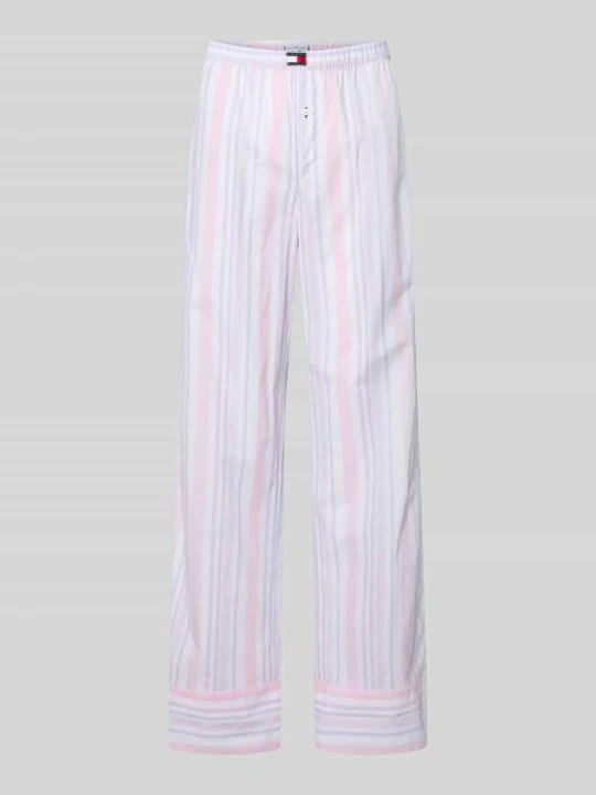 Zdjęcie produktu Spodnie od piżamy o kroju loose fit z czystej bawełny Tommy Hilfiger Mocnoróżowy
