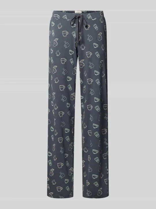 Zdjęcie produktu Spodnie od piżamy o kroju loose fit z elastycznym pasem Schiesser Antracytowy