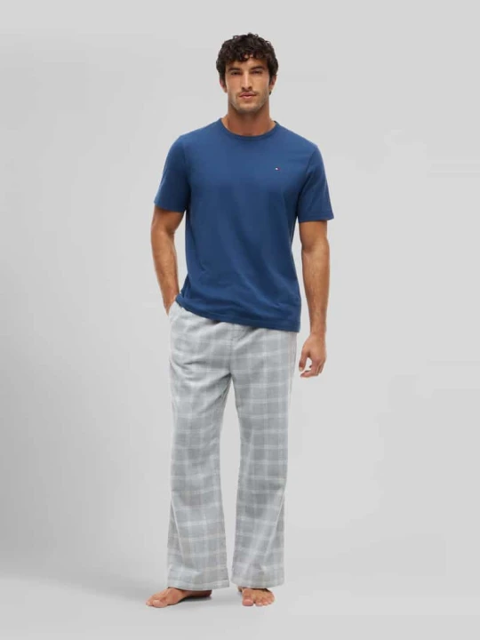 Zdjęcie produktu Spodnie od piżamy o kroju relaxed fit z czystej bawełny Tommy Hilfiger Średnioszary
