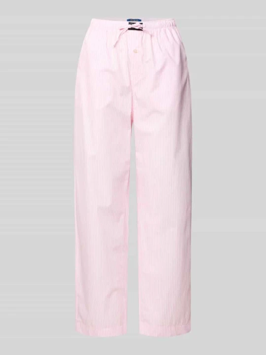 Zdjęcie produktu spodnie od piżamy o kroju comfort fit z czystej bawełny model 'PJ PANT-SLEEP-BOTTOM' Polo Ralph Lauren Różowy