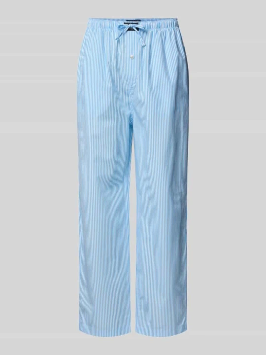 Zdjęcie produktu spodnie od piżamy o kroju comfort fit z czystej bawełny model 'PJ PANT-SLEEP-BOTTOM' Polo Ralph Lauren Jasnoniebieski