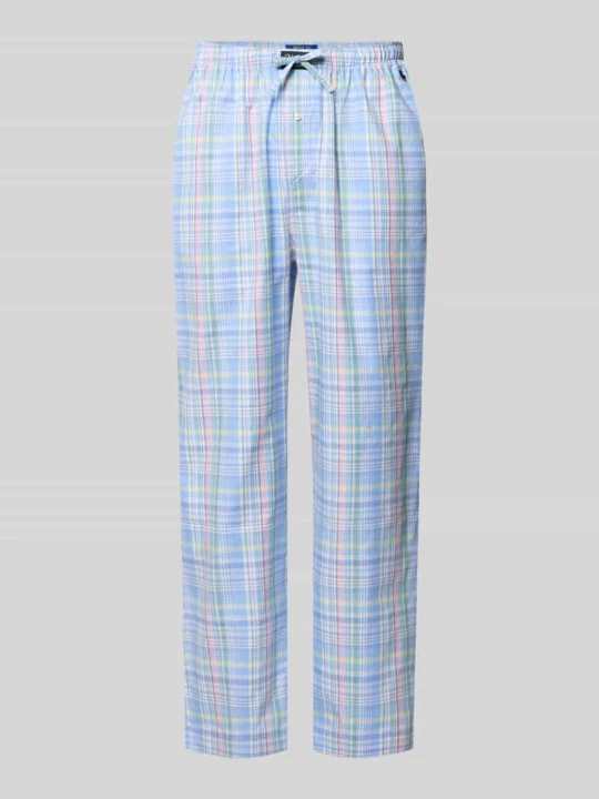 Zdjęcie produktu spodnie od piżamy o kroju comfort fit z czystej bawełny model 'PJ PANT-SLEEP-BOTTOM' Polo Ralph Lauren Jasnożółty