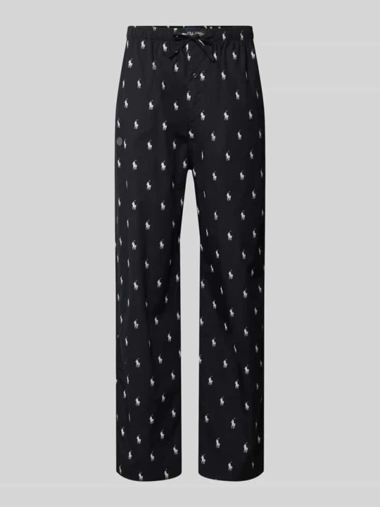Zdjęcie produktu Spodnie od piżamy w kroju regular fit z czystej bawełny Polo Ralph Lauren Czarny